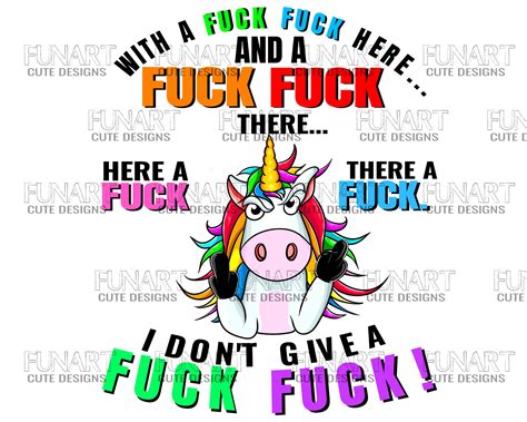 Unicorn Middle Finger Funny Fuck Fuck Unicorn File Jpeg And Etsy