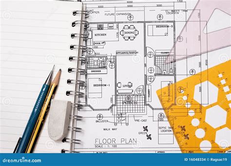 Blueprint house plan stock photo. Image of graphic, draft - 16048334