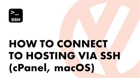 How To Connect To Hosting Via Ssh Cpanel Macos Youtube