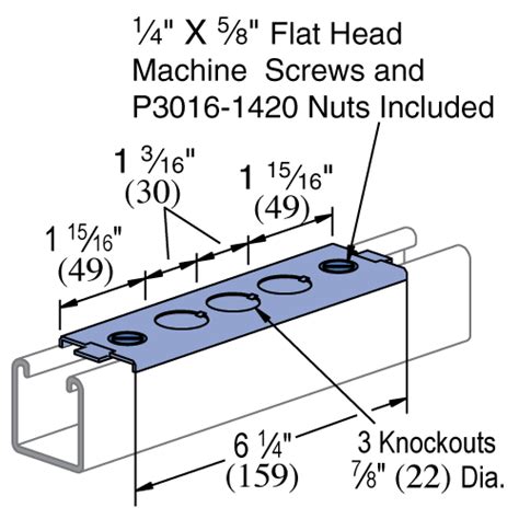 Unistrut P2522 Eg Outlet Box Connection Gordon Electric Supply Inc