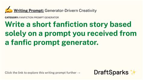 Writing Prompt Generator Drivern Creativity • Draftsparks