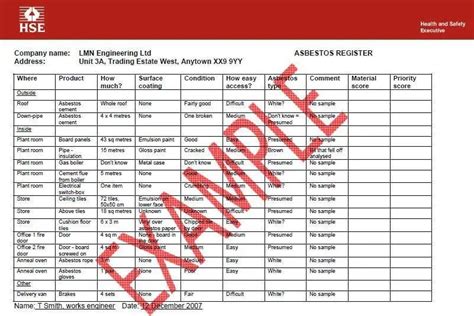 Asbestos Register What Is It Armco Asbestos Training