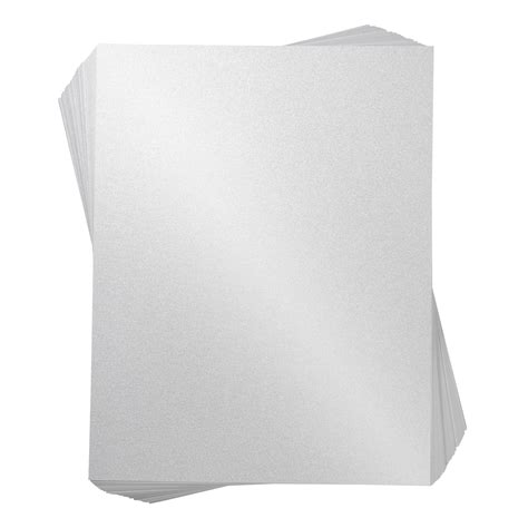 96 Sheets Pearl White Shimmer Cardstock, Metallic Paper for Scrapbook ...