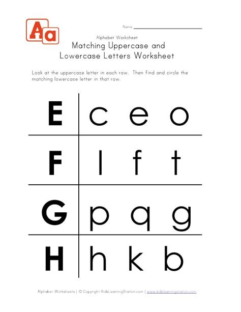 Letter Worksheets Uppercase And Lowercase E F G And H Letter Worksheets For Preschool