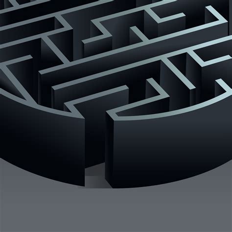 Maze 3d circle 439502 Vector Art at Vecteezy