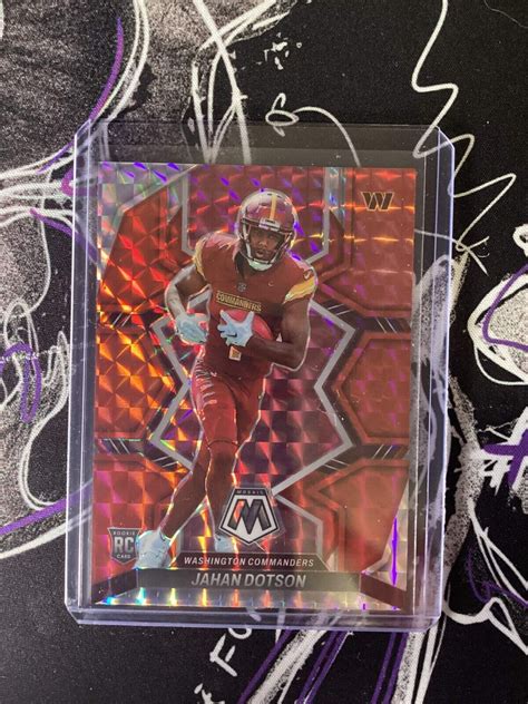 2022 Mosaic Rookie Jahan Dotson Rookie Rc 314 Red Mosaic Prizm