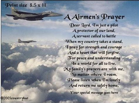 Air Force 1 A Airmens Prayer Poem Print No Us Sh Fee