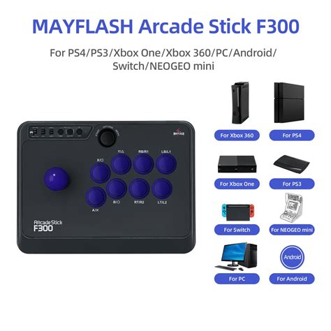 Mayflash Arcade Fightstick F300 For Ps4ps3xbox Onexbox 360pc F300