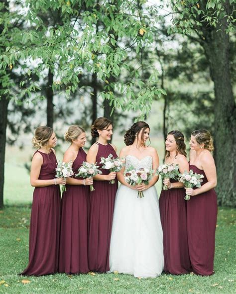 Wine Color Dresses For A Wedding - jenniemarieweddings