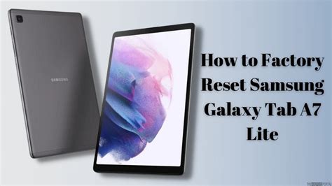 How To Factory Reset Samsung Galaxy Tab A Lite Theandroidportal