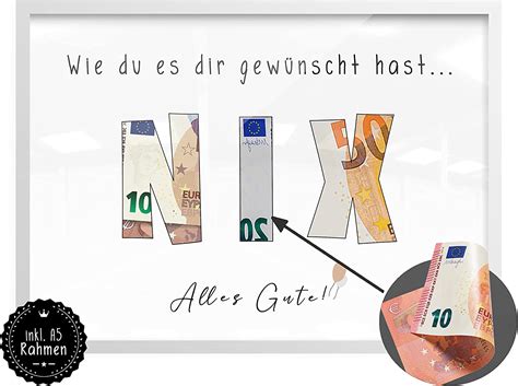 Mydreamwork Inkl Holzrahmen Nichts Coole Geschenke Geldgeschenke