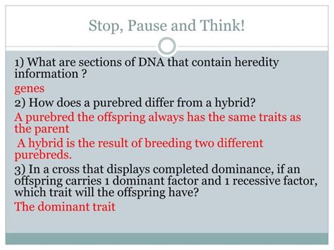 Genetics and Inheritance | PPT