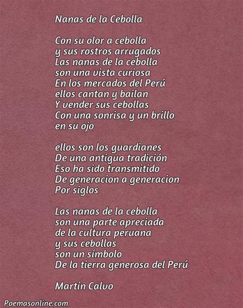 Cinco Mejores Poemas Nanas De La Cebolla Poemas Online