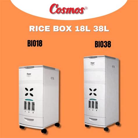 Rice Box Rais Bok Wadah Beras Cosmos Bio18liter Bio38 Liter Tempat