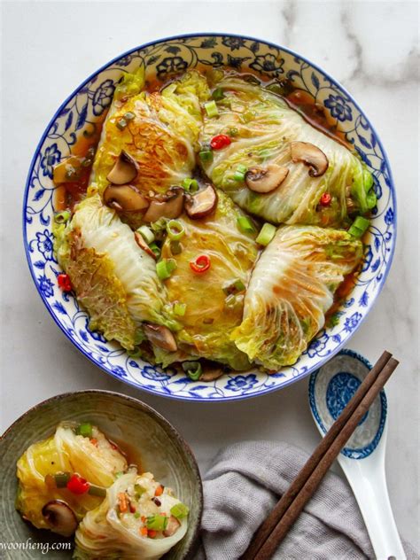 Napa Cabbage Sticky Rice Rolls Delicious Easy Quick Woonheng