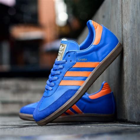 Jual Adidas Samba Classic Dublin Blue Orange Shopee Indonesia