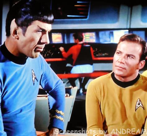 Mr Spock And Capt Kirk On The Bridge Of The Enterprise Star Trek