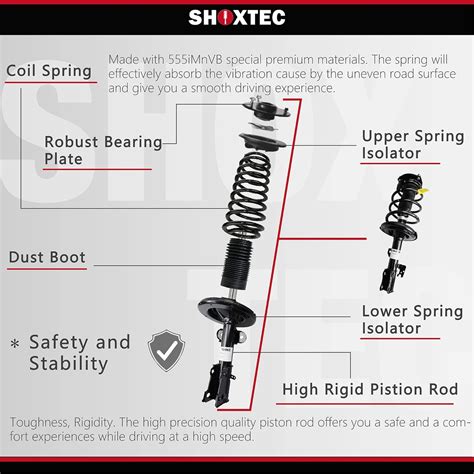 Shoxtec Juego Completo De Puntales De Repuesto Para Toyota Tundra