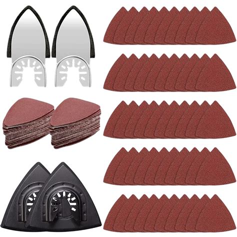 Pcs Oscillating Tool Detail Sanding Pads Kit Universal Oscillating