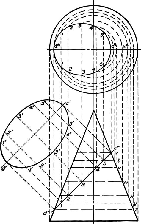 Conic Section Showing Ellipse vintage illustration. 13770074 Vector Art ...