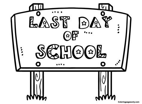 Last Day Of School Coloring Page Printable Coloring Pages