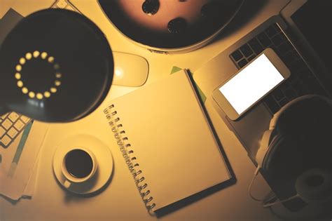 Premium Photo Dark Workplace