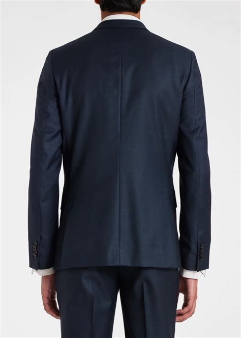 The Soho Tailored Fit Navy Sharkskin Suit