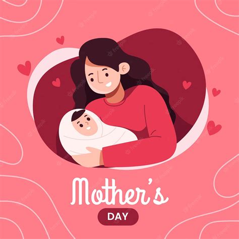 Premium Vector Flat Mothers Day Illustration