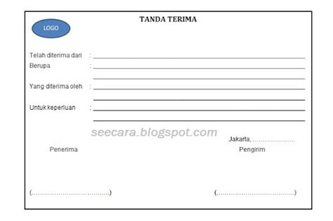 Contoh Tanda Terima Yang Tepat Dan Lengkap Berbagi Berbagai Cara