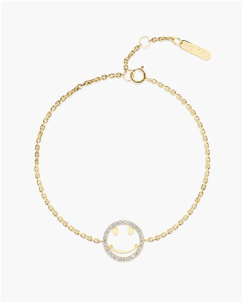 Diamond Smiley Bracelet | Delicate Diamond Bracelet Online | Foro