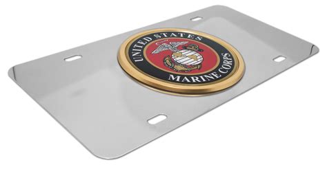 Marine Seal On Stainless Steel License Plate Elektroplate