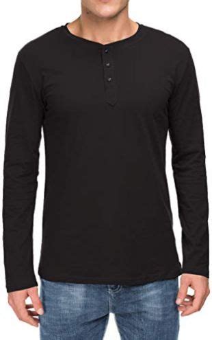 Boisouey Boisouey Men S Casual Slim Fit Long Sleeve Henley T Shirts