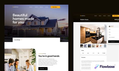 Real Estate Template By Flowbase Co Figma Community