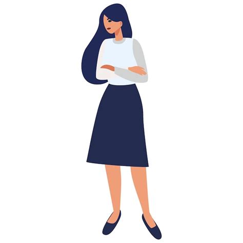 Premium Vector Businesswoman Posing Character Of A Successful Person