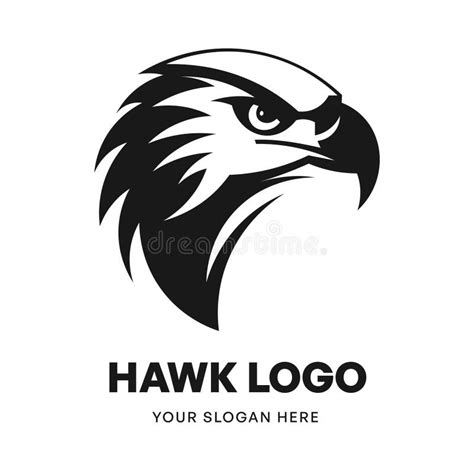 Hawk Logo Vector Template Emblem Symbol Head Icon Design Isolated On