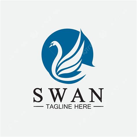 Elegant Flying Swan Bird Logo A Vector Illustration Design Template For