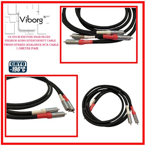 Viborg Va803 High End Rca Cable Pure Solid Silverpremium Hifi Audio