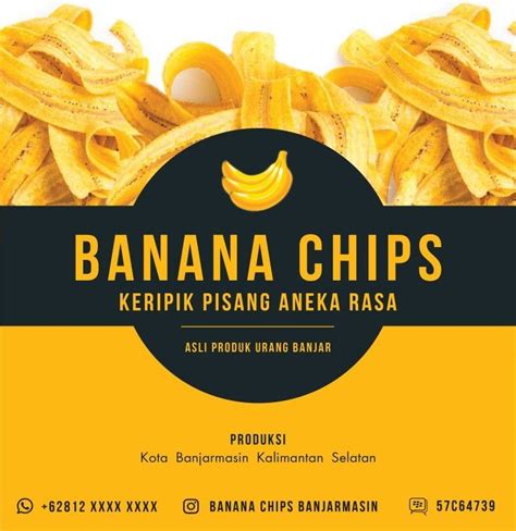 Stiker Snack Unik Keripik Pisang