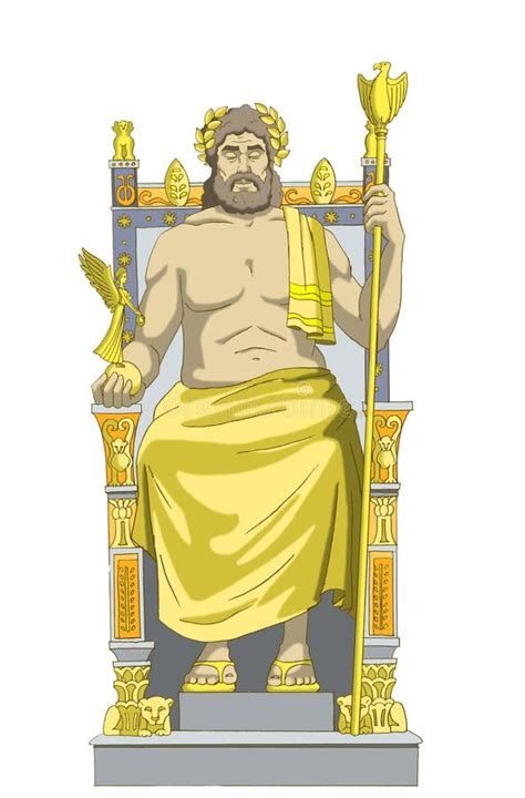 Est Tua De Zeus Isolated No Fundo Branco Ilustra O Stock Ilustra O