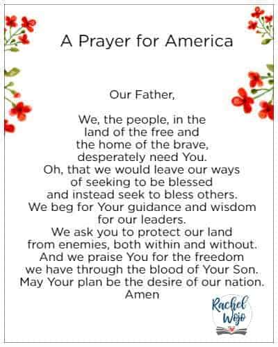 A Prayer for America - RachelWojo.com