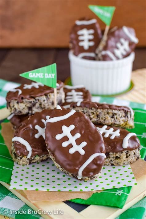 Football Rice Krispie Treats Inside Brucrew Life