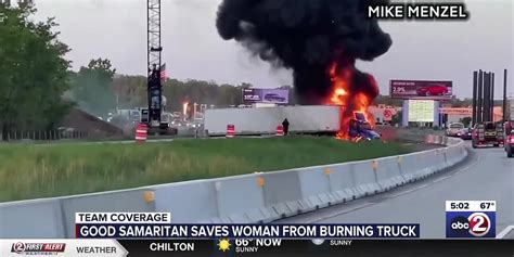 Good Samaritan Saves Woman From Burning Truck After Crash On I 41