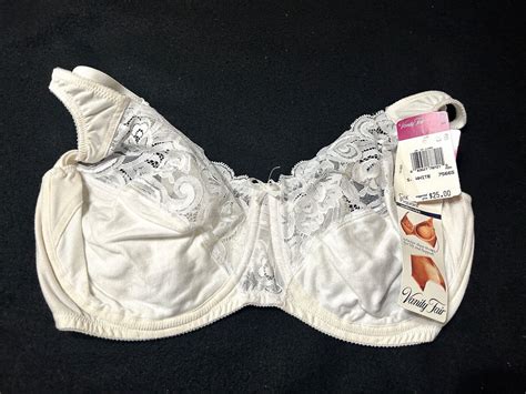 Nwt Vtg Vanity Fair 75665 Cotton Piquant Full Figure Underwire 38d White Bra Ebay