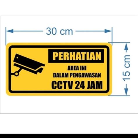 Jual Sign Stiker Area Ini Dalam Pengawasan Cctv Jam K Uk X Cm