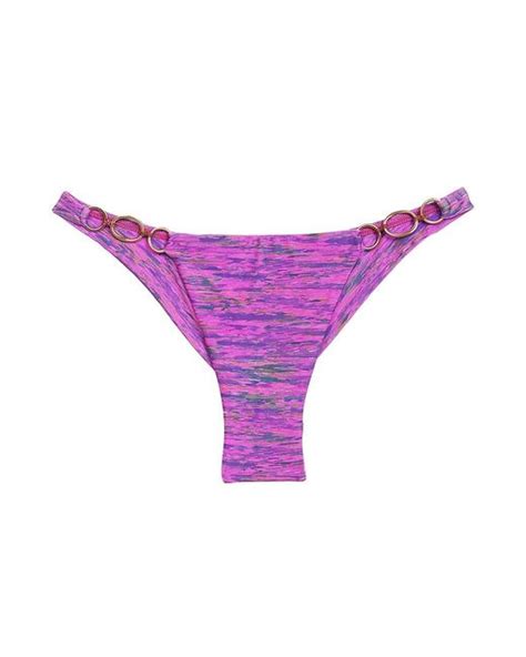 Vix Synthetic Giverny Amalfi O Ring Bikini Bottom In Metal Purple Lyst