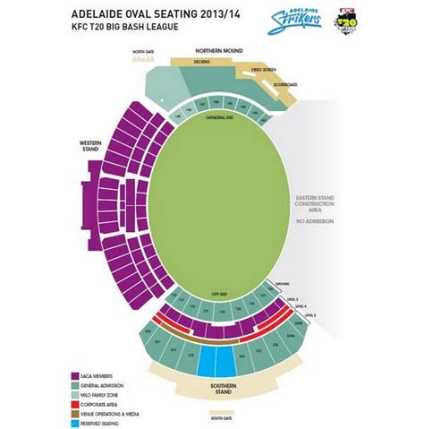 Adelaide Oval Seating Map – Map Of The World