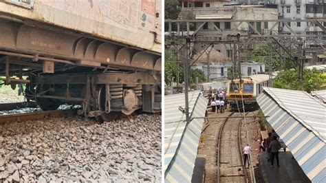 Mumbai Local Train Derails While Entering Csmt Station Harbour Line