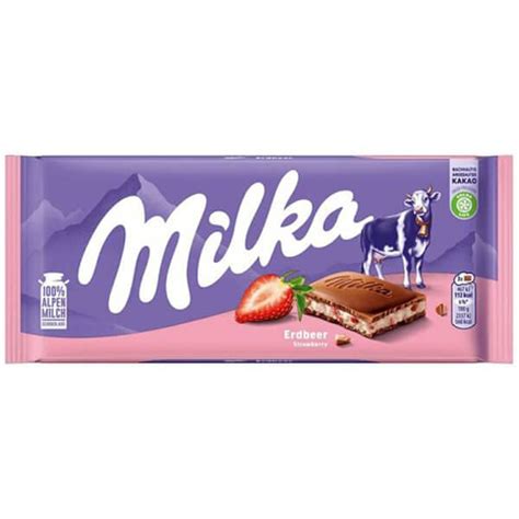 Milka ΣΟΚΟΛΑΤΑ 100gr Strawberry And Yoghurt Express Delivery Market