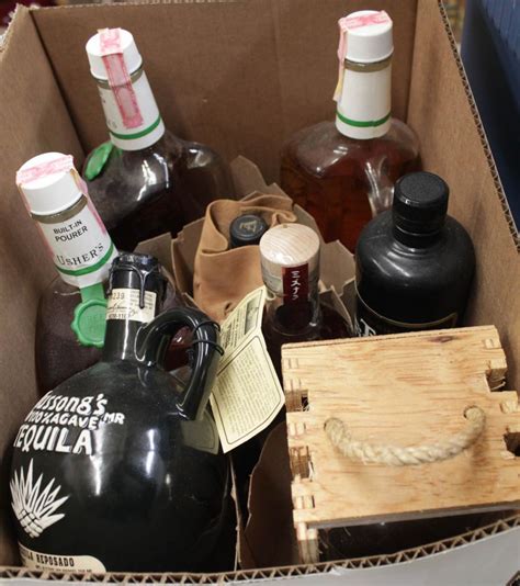 Lot Box Lot Scotch Whisky Cognac Tequila And Rum