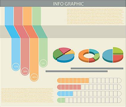 An Infograph With Colourful Graphs Template Chart Graphics Vector